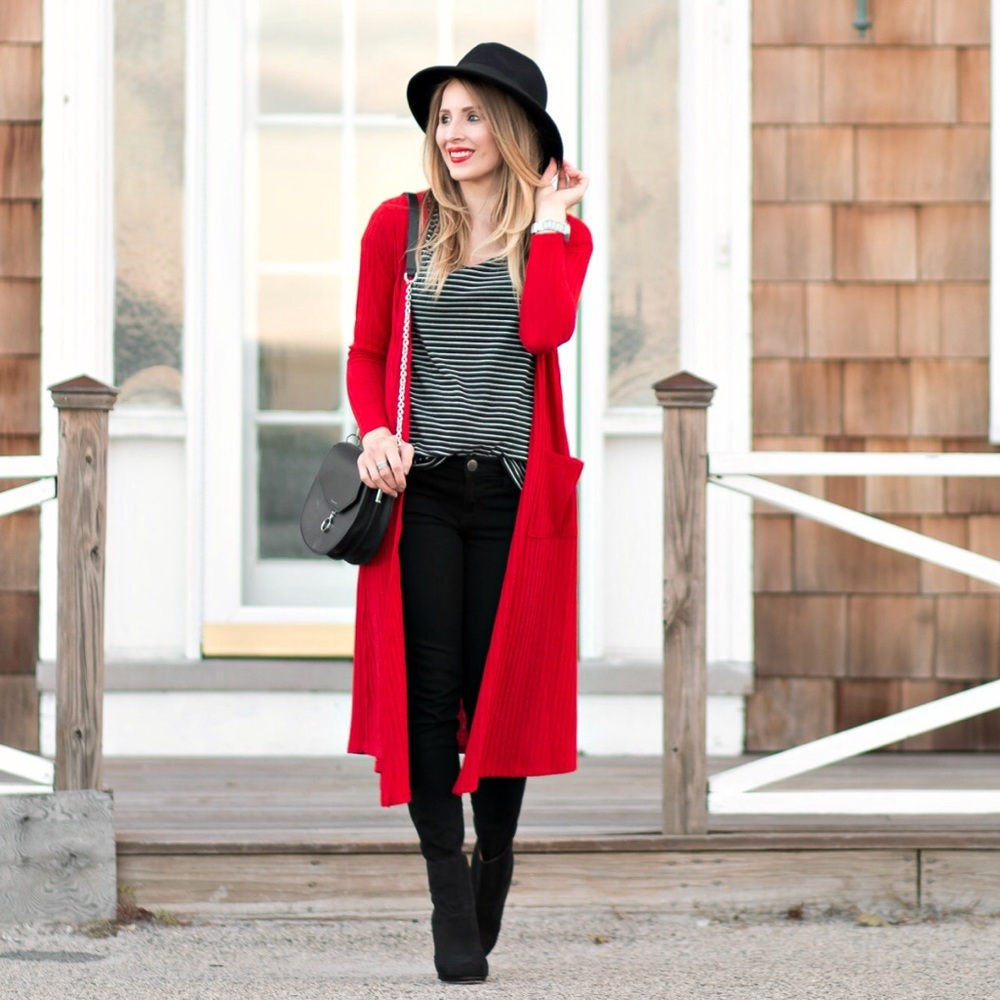 LuLaRoe Sarah Cardigan Red